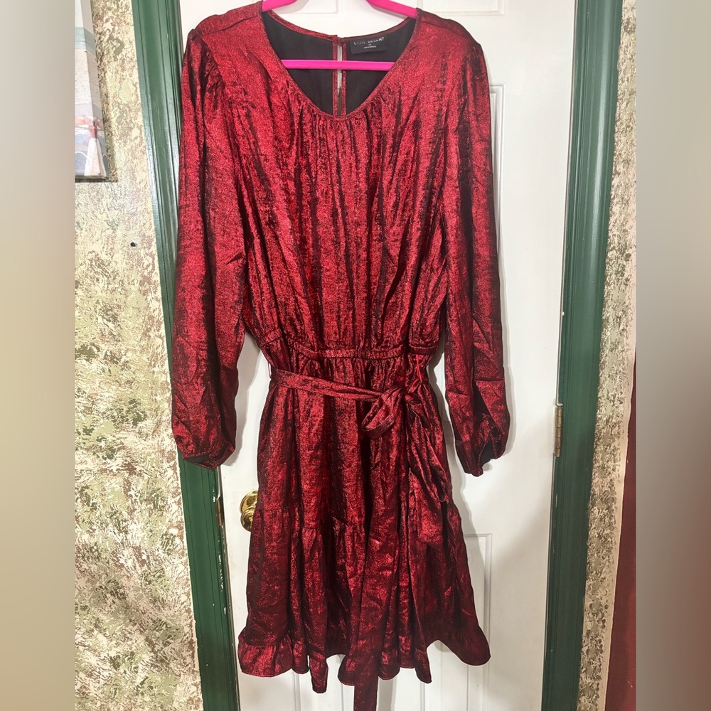 NWOT Lane Bryant Shimmering Red Dress